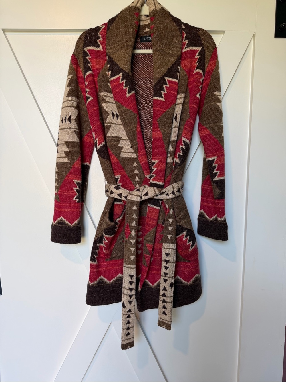 Ralph Lauren polo Knit Belted Cardigan Sweater small